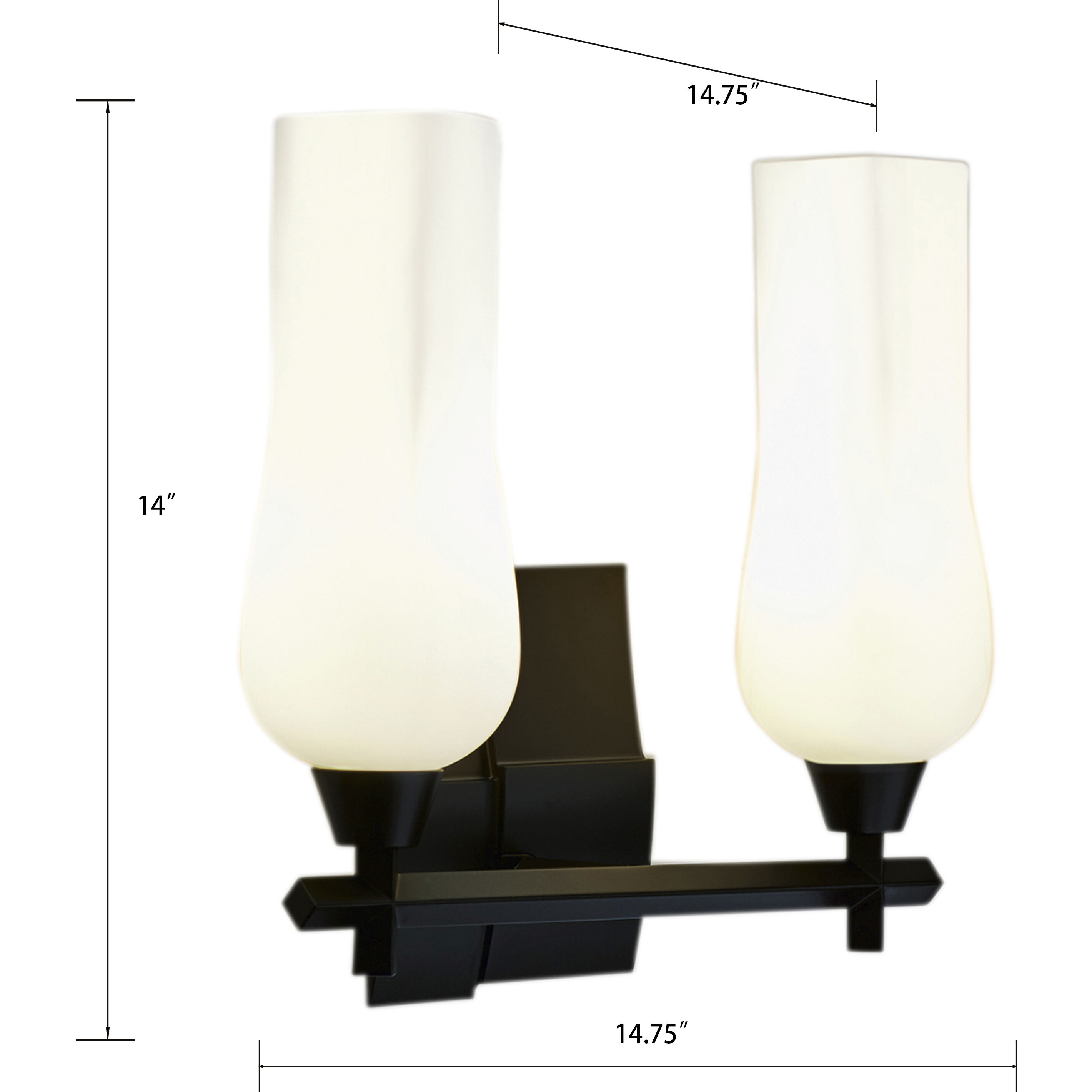 Fleur Vanity Light Wall Light in Matte Black