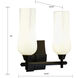 Fleur Vanity Light Wall Light in Matte Black