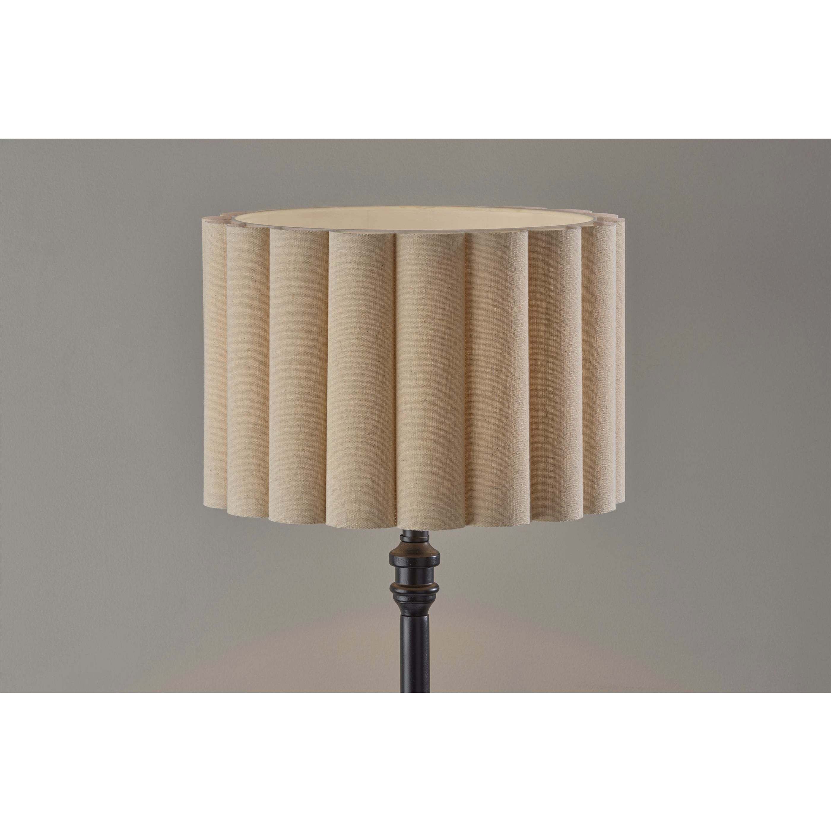 Claret 59.75 inch 150.00 watt Black Wood Floor Lamp Portable Light