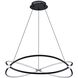 Hoop LED 30 inch Black and Chrome Pendant Ceiling Light