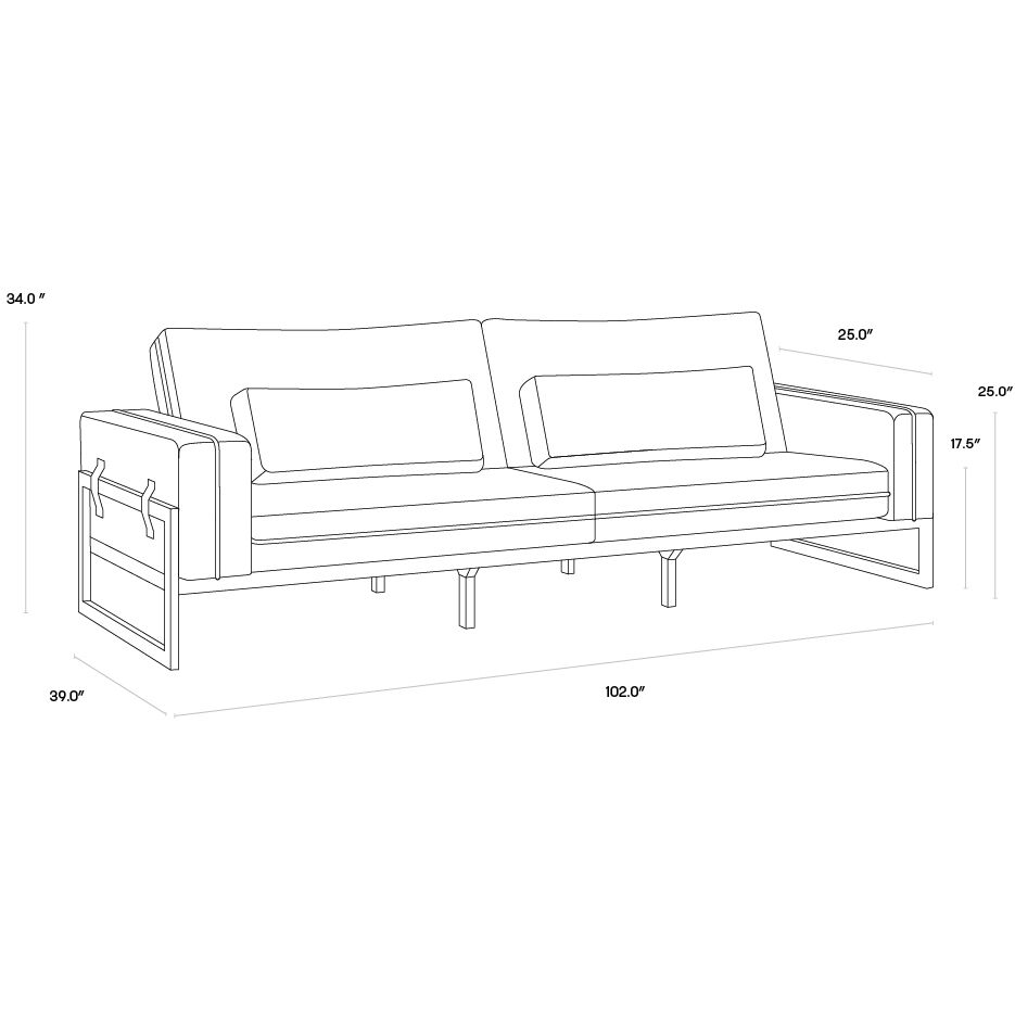 Belinda Rhapsody Greige Sofa