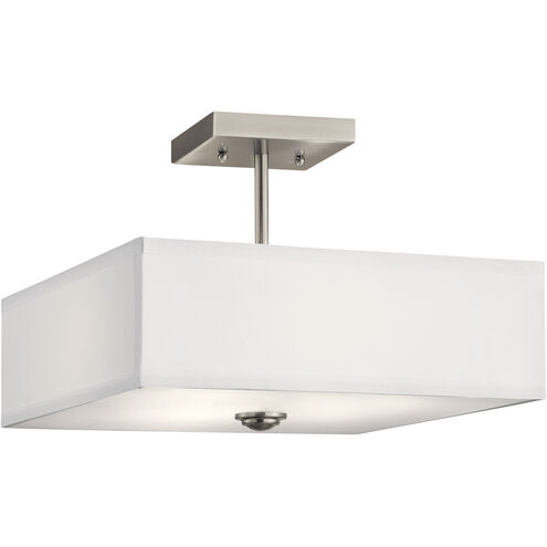 Shailene 3 Light 14 inch Brushed Nickel Semi Flush Light Ceiling Light