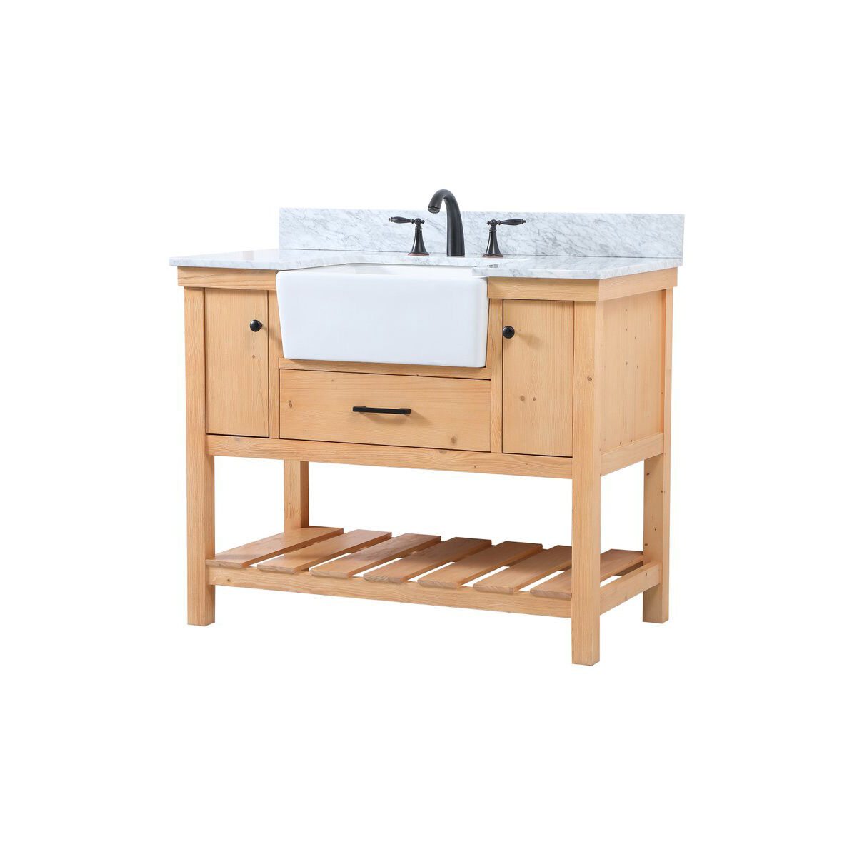 Clement 42 X 22 X 34 inch Natural Wood Bathroom Vanity Cabinet