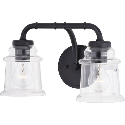 Toledo LED 14.75 inch Matte Black Bathroom Light Wall Light