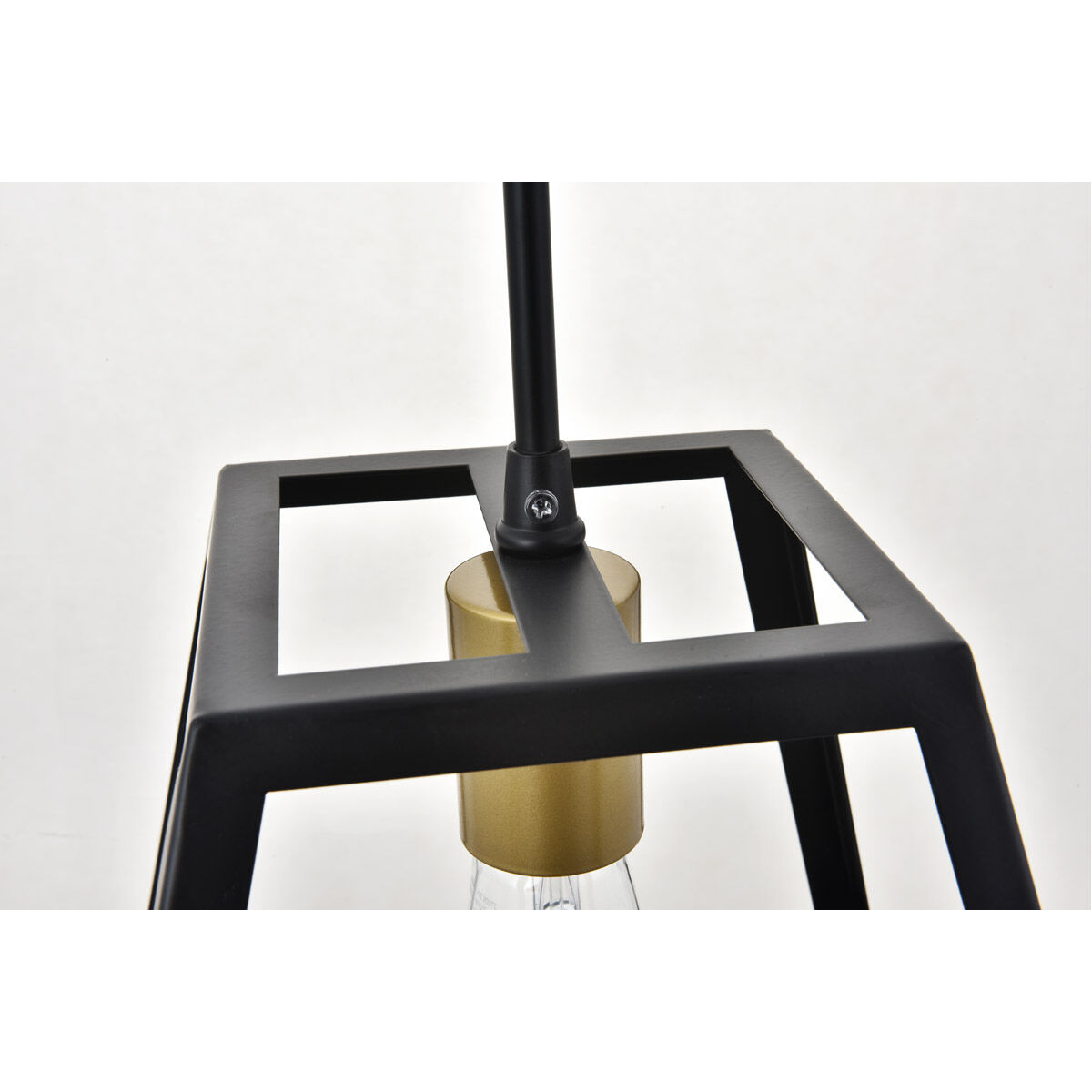 Resolute 1 Light 9 inch Brass and Black Pendant Ceiling Light