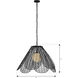 Sylari 1 Light 30 inch Dark Matte Black Pendant Ceiling Light