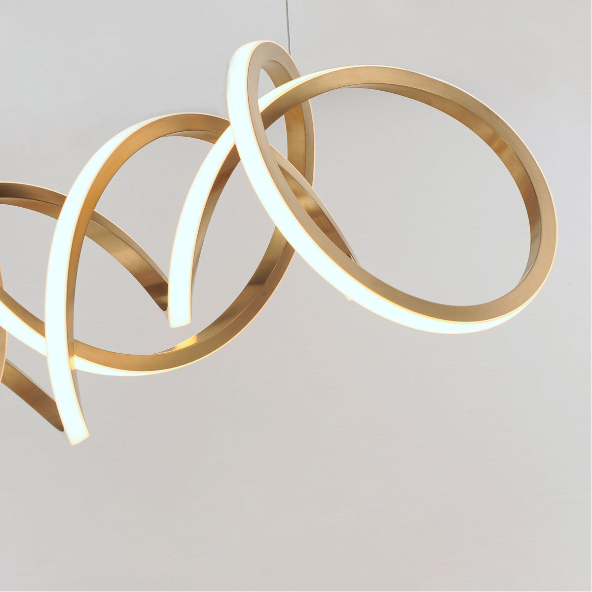 Signature LED 15.75 inch Brushed Champagne Single Pendant Ceiling Light