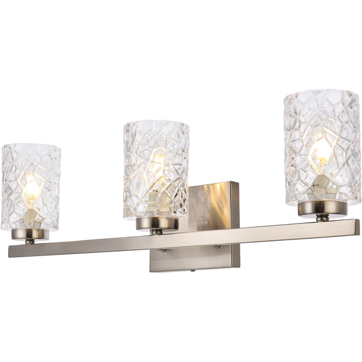 Cassie 3 Light 24 inch Stain Nickel Bath Sconce Wall Light