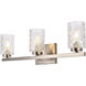 Cassie 3 Light 24 inch Stain Nickel Bath Sconce Wall Light