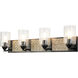 Arcadia 4 Light 31 inch MB Bath Light Wall Light in Matte Black