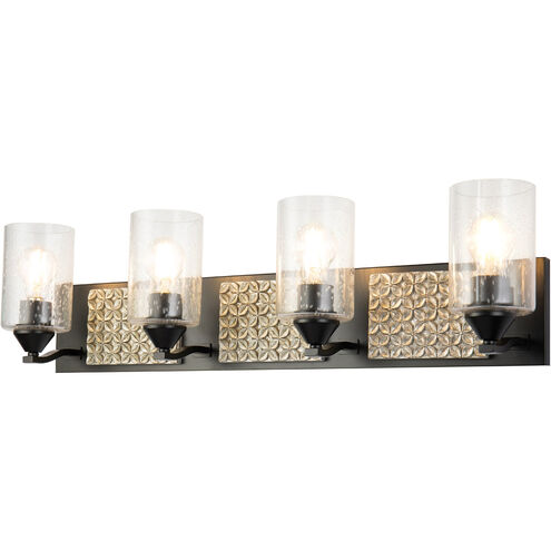 Arcadia 4 Light 31 inch MB Bath Light Wall Light in Matte Black