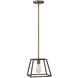 Fulton LED 10 inch Bronze with Heirloom Brass Indoor Mini Pendant Ceiling Light