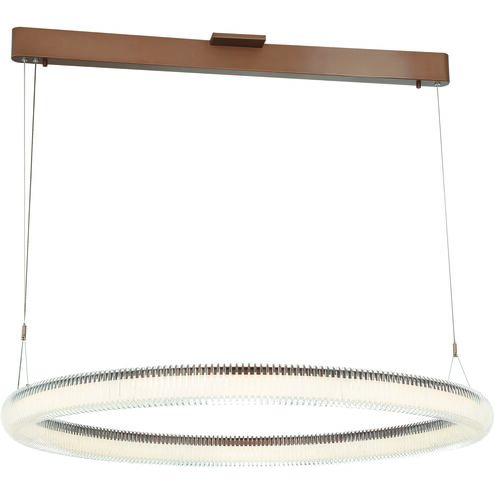 Roulette LED 33.5 inch Satin Bronze Pendant Ceiling Light