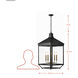 Midnight Manor 4 Light 18.5 inch Blackened Zinc and Antique Bronze Pendant Ceiling Light