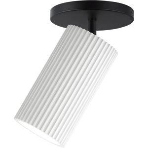 Pleat LED 3.25 inch White and Black Wall Sconce Wall Light
