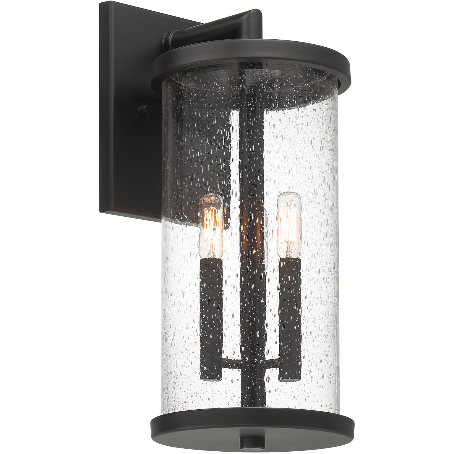Otto 3 Light 18.75 inch Matte Black Exterior Wall Lantern