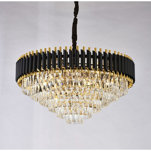 Canada 16 Light 32 inch Black and Gold Chandelier Ceiling Light