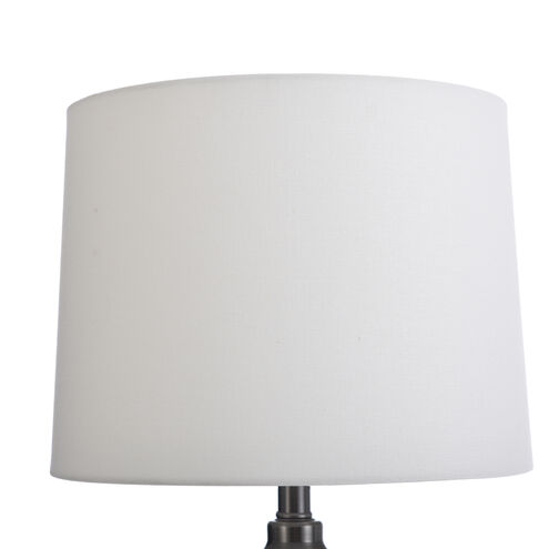 Signature 31 inch 100 watt Brushed Steel Table Lamp Portable Light