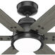 Gravity 60 inch Matte Black with Dark Gray Oak/Matte Black Blades Ceiling Fan