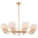 Ascher 8 Light 34 inch Winter Brass Chandelier Ceiling Light