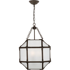 Suzanne Kasler Morris 3 Light 14 inch Antique Zinc Foyer Pendant Ceiling Light in Frosted Glass