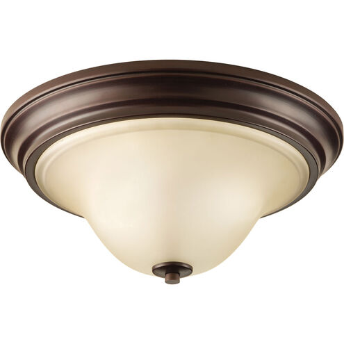 Spirit 2 Light 15.12 inch Antique Bronze Flush Mount Ceiling Light