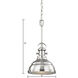 Blakesley 1 Light 8 inch Brushed Nickel Mini Pendant Ceiling Light