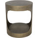 Eclipse 26 X 22 inch Aged Brass Side Table, Round
