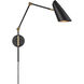 Stanley 17.75 inch 60 watt Matte Black Swingarm Sconce Wall Light