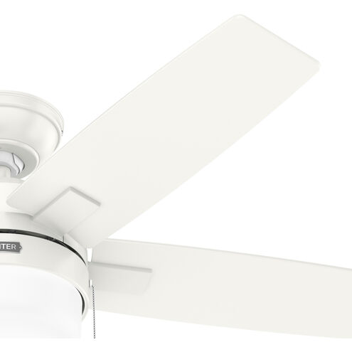 Anisten 44 inch Fresh White with Fresh White/Light Oak Blades Ceiling Fan