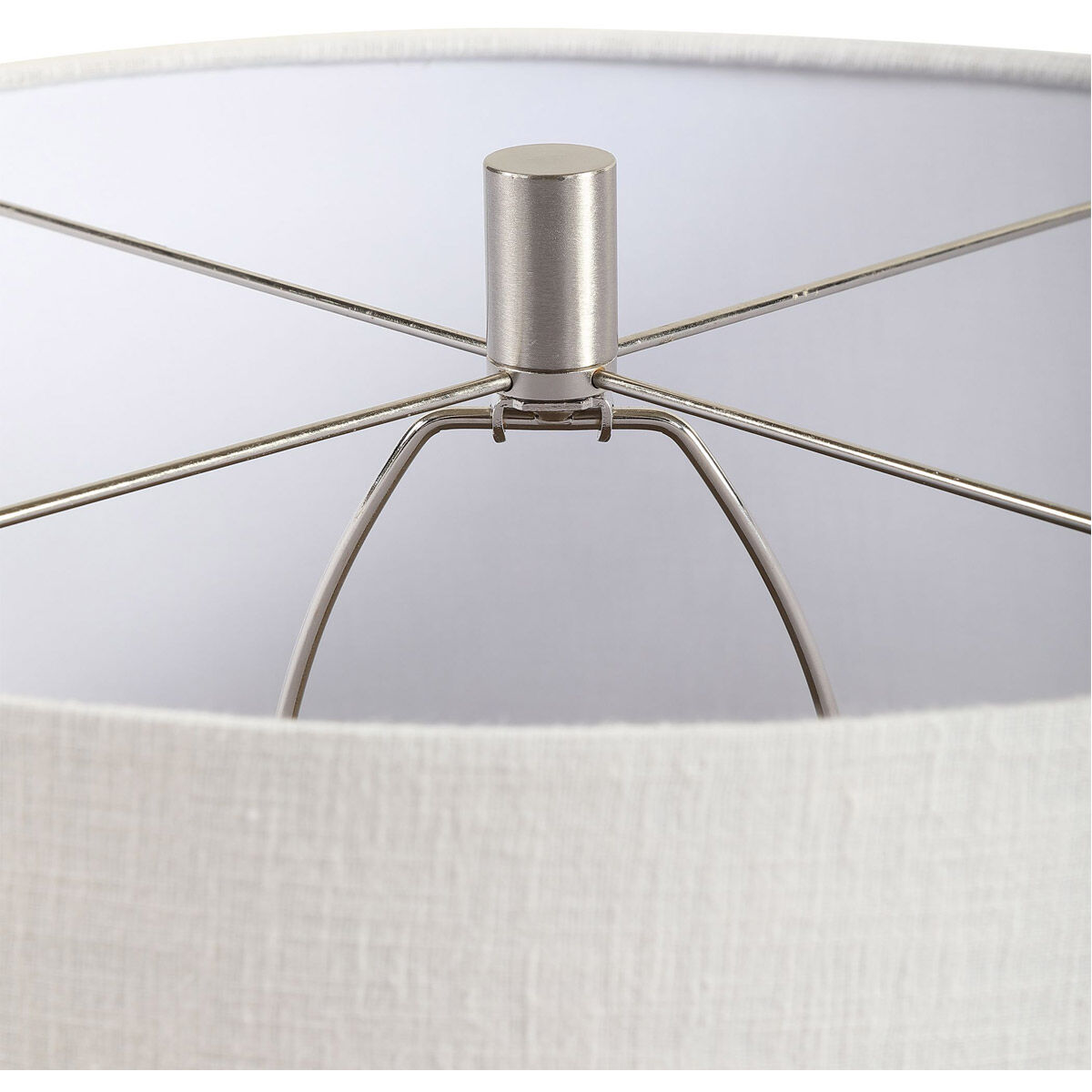 Holloway 32 inch 150.00 watt Deep Cobalt Blue Glaze with Brushed Nickel Accents Table Lamp Portable Light