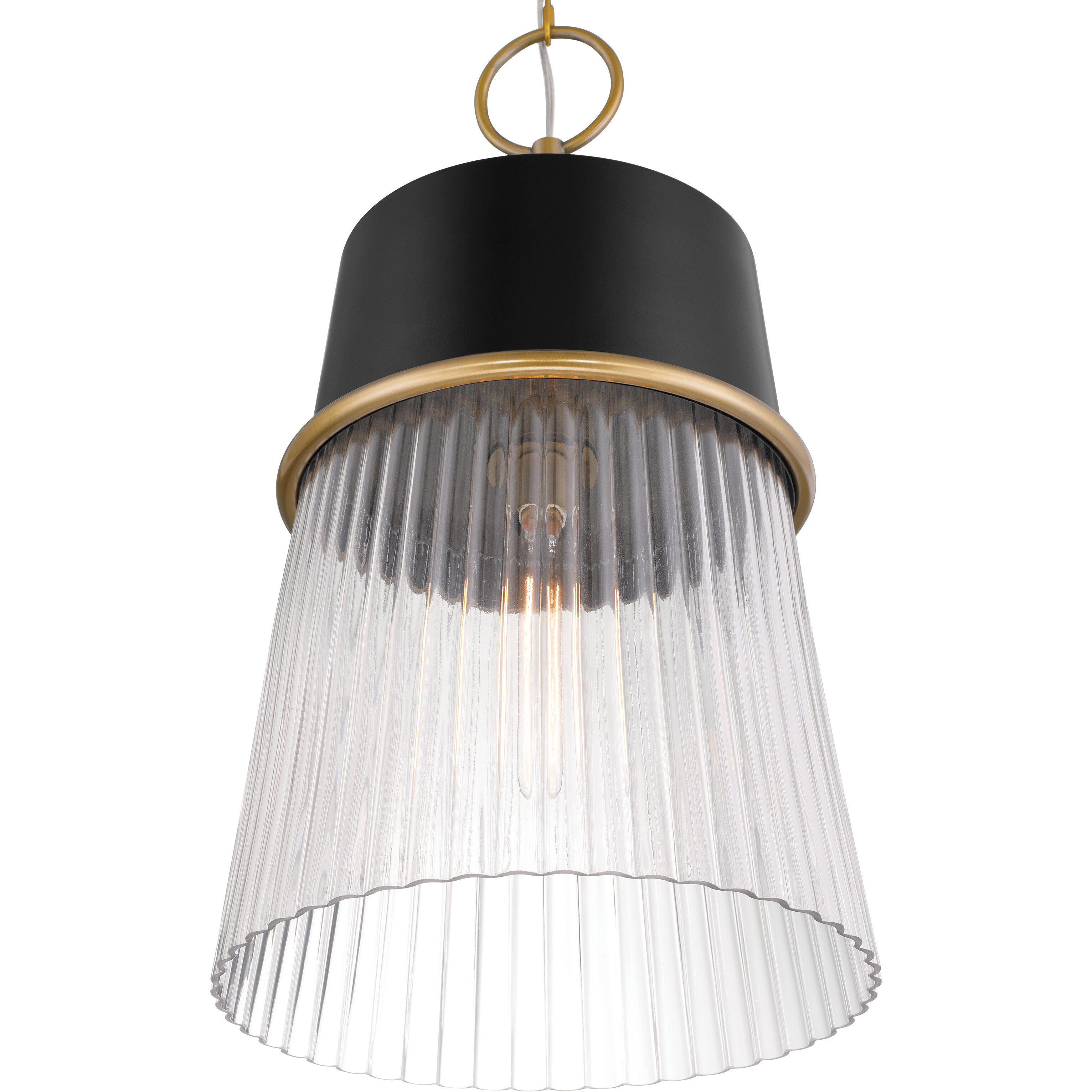 Stamford 1 Light 13 inch Legacy Brass and Dark Matte Black Pendant Ceiling Light