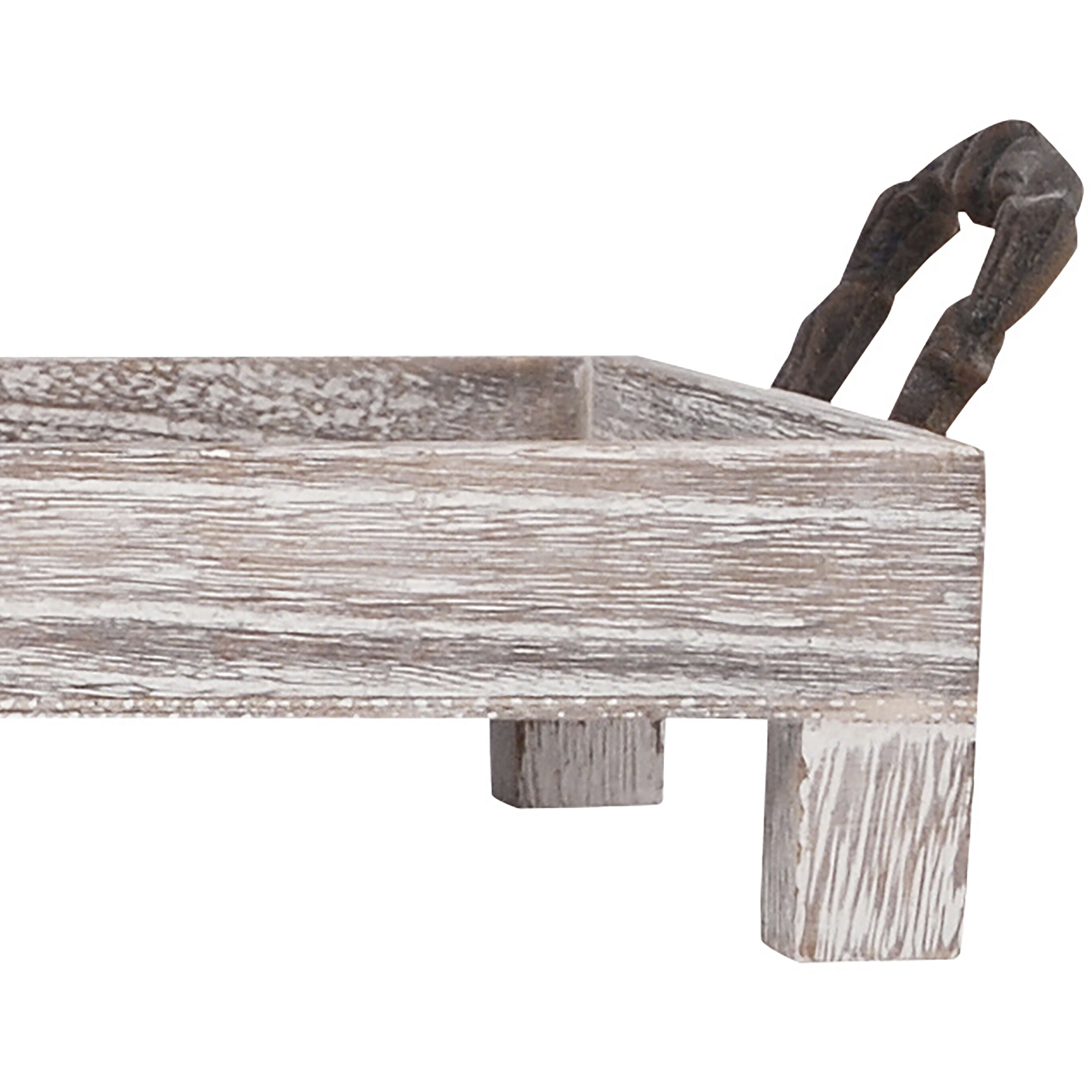 Ashwood Weathered Brown with Brass Tray