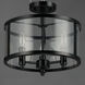 Sentinel 3 Light 13.25 inch Black Semi-Flush Mount Ceiling Light