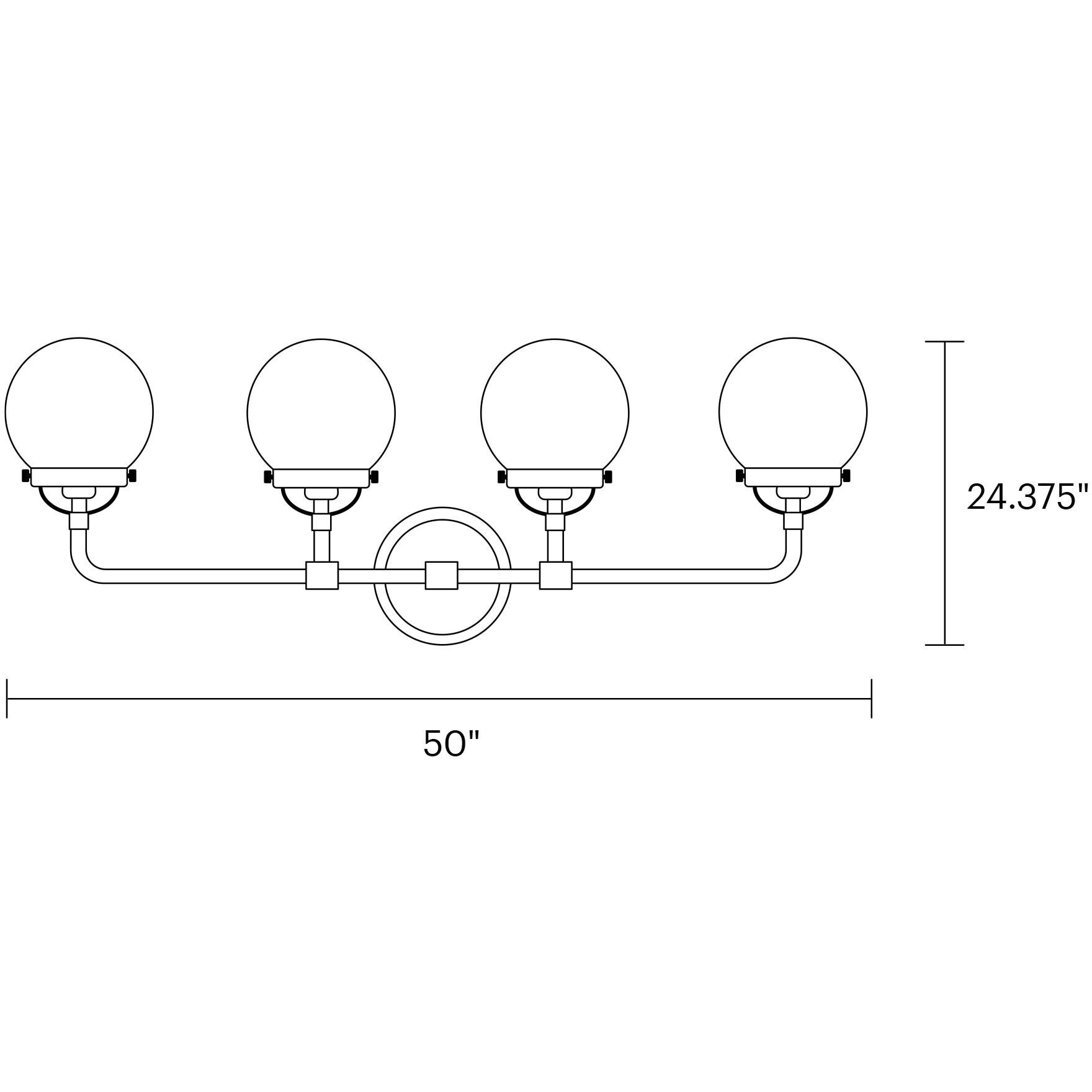 Ian K. Fowler Cafe Wall Bath Fixture Wall Light in Brushed Nickel