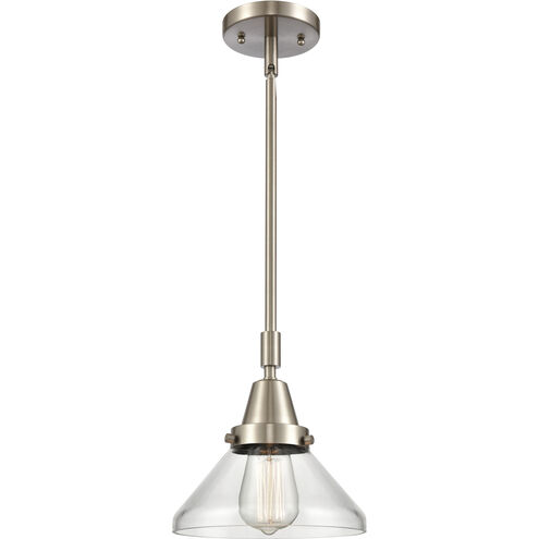 Franklin Restoration Caden 1 Light 8 inch Brushed Satin Nickel Mini Pendant Ceiling Light in Clear Glass
