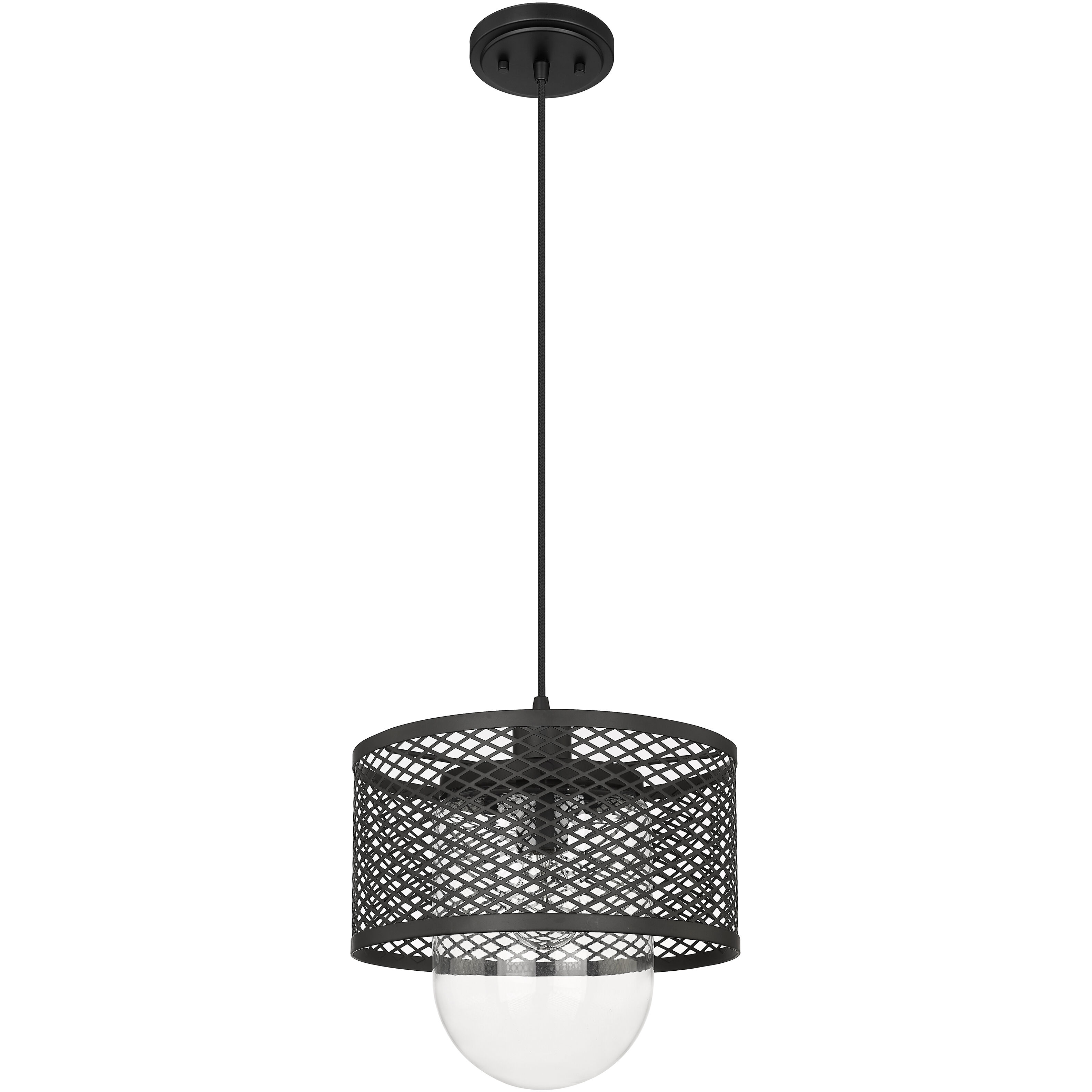 Kipton 1 Light 11 inch Matte Black Pendant Ceiling Light