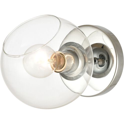 Claro 1 Light 9 inch Polished Chrome Vanity Light Wall Light