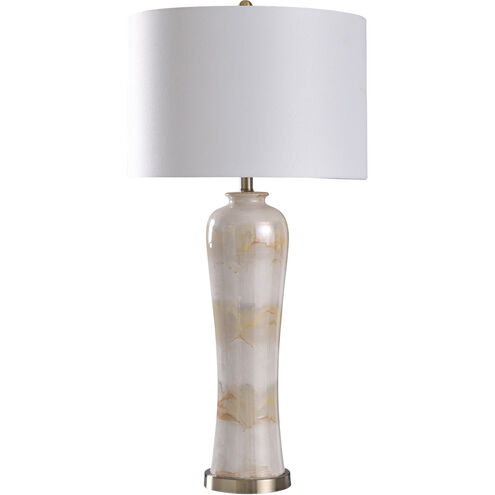 Angel 37 inch 150.00 watt Cream/Tan/White/Brass Table Lamp Portable Light