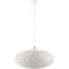 Charlton 3 Light 24 inch White with Brushed Nickel Accents Pendant Ceiling Light