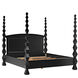 Brancusi Hand Rubbed Black Bed, Eastern King