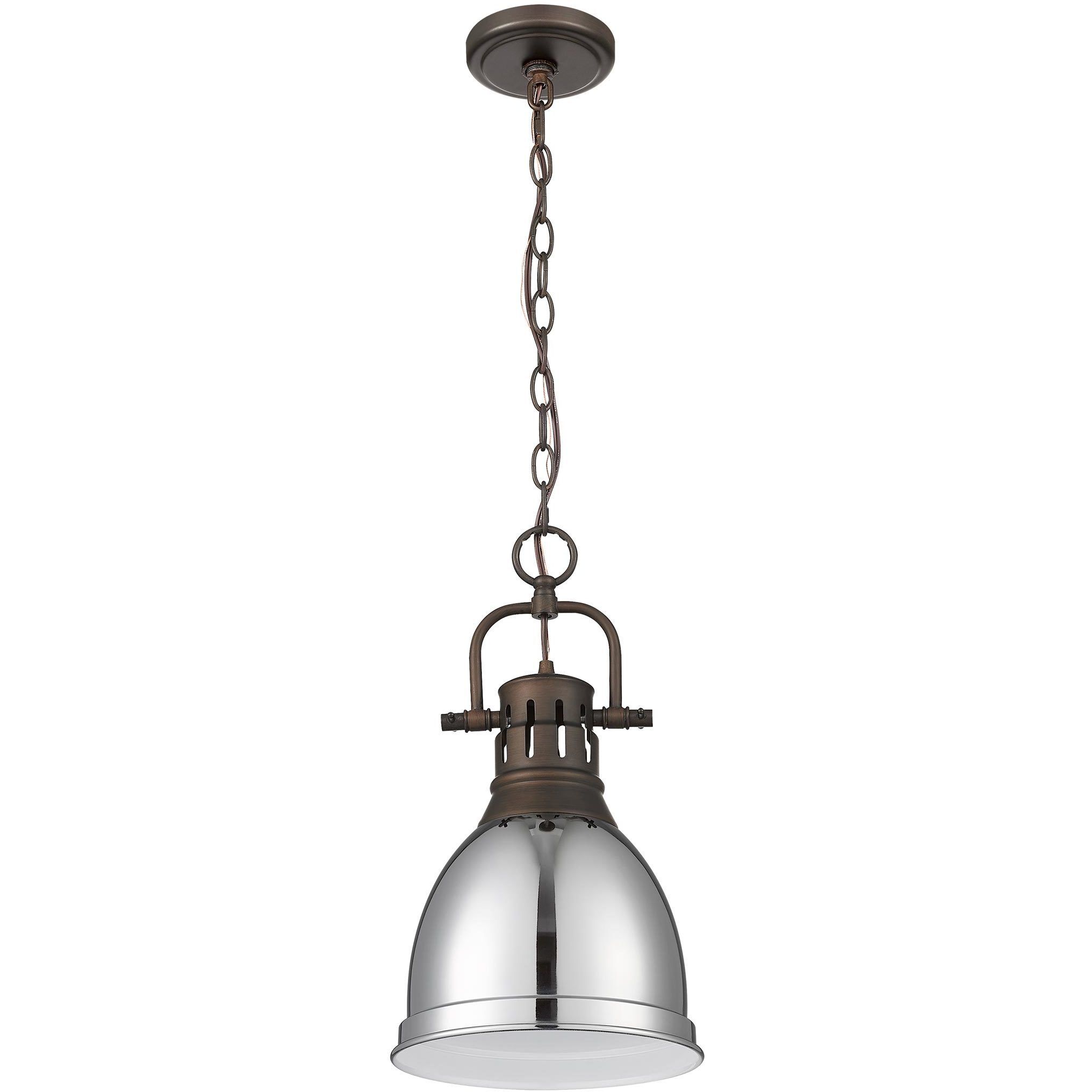 Yep Duncan 1 Light 8.88 inch Rubbed Bronze Pendant Ceiling Light in Chrome, Small