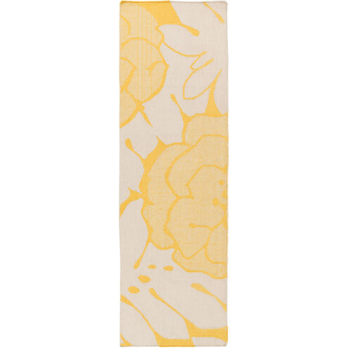 Paddington 96 X 30 inch Mustard, Ivory Rug