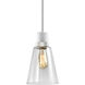 Zigrina 1 Light 7.13 inch Matte White with Polished Nickel Pendant Ceiling Light
