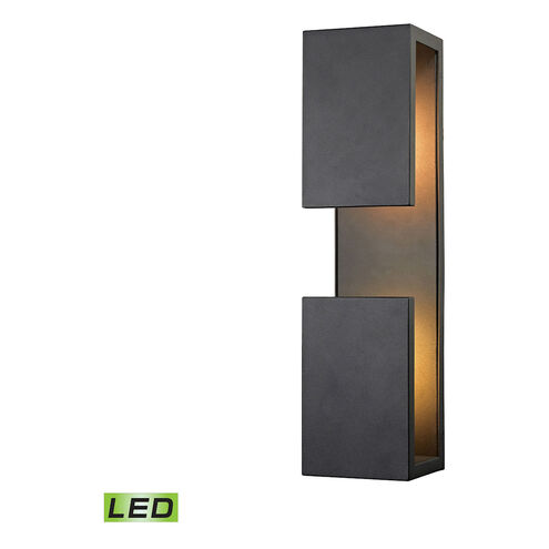 Oliver LED 19 inch Textured Matte Black Outdoor Sconce