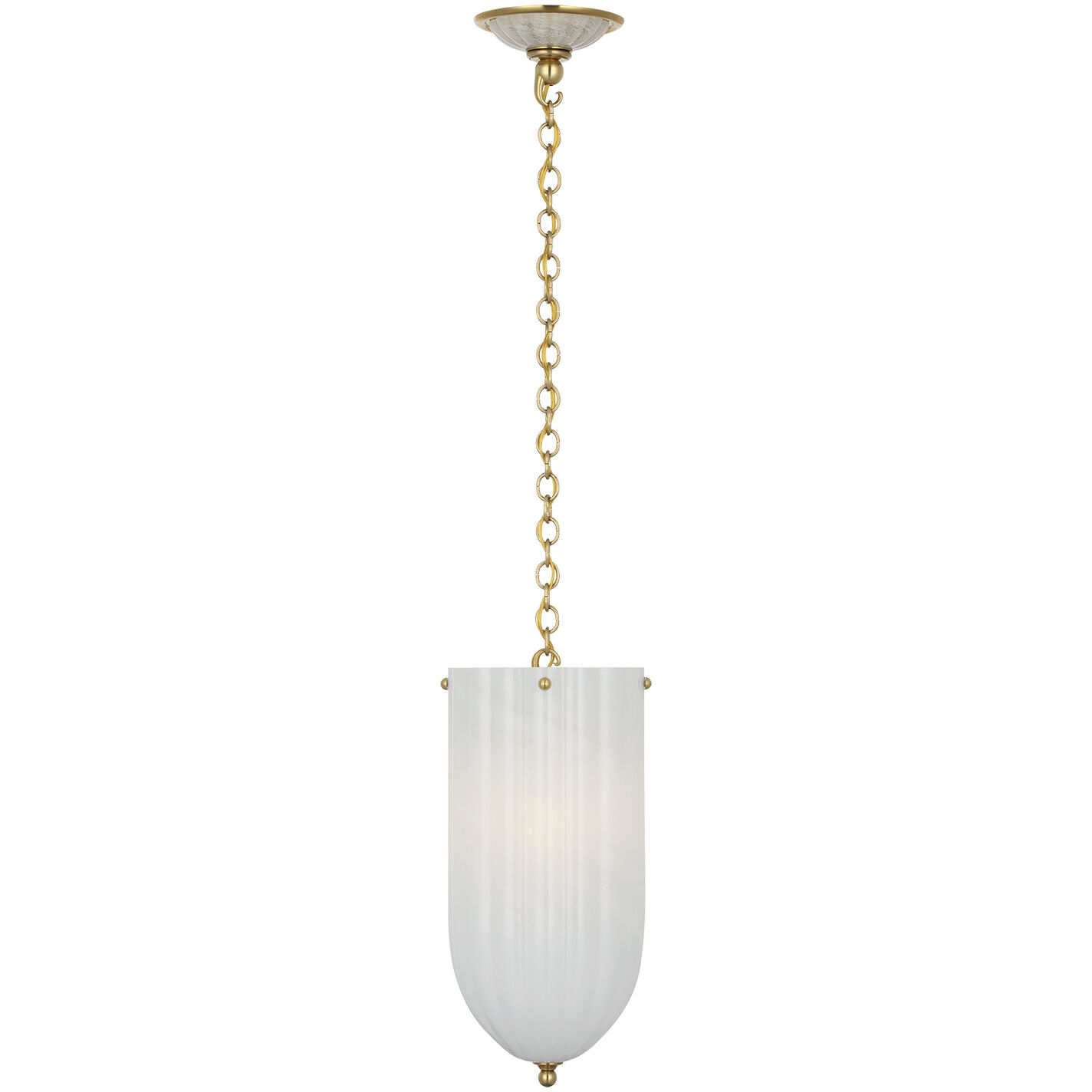 AERIN Rosehill LED 8 inch Hand-Rubbed Antique Brass Pendant Ceiling Light