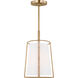 Drew & Jonathan Cortes 1 Light 10 inch Satin Brass Hanging Shade Pendant Ceiling Light