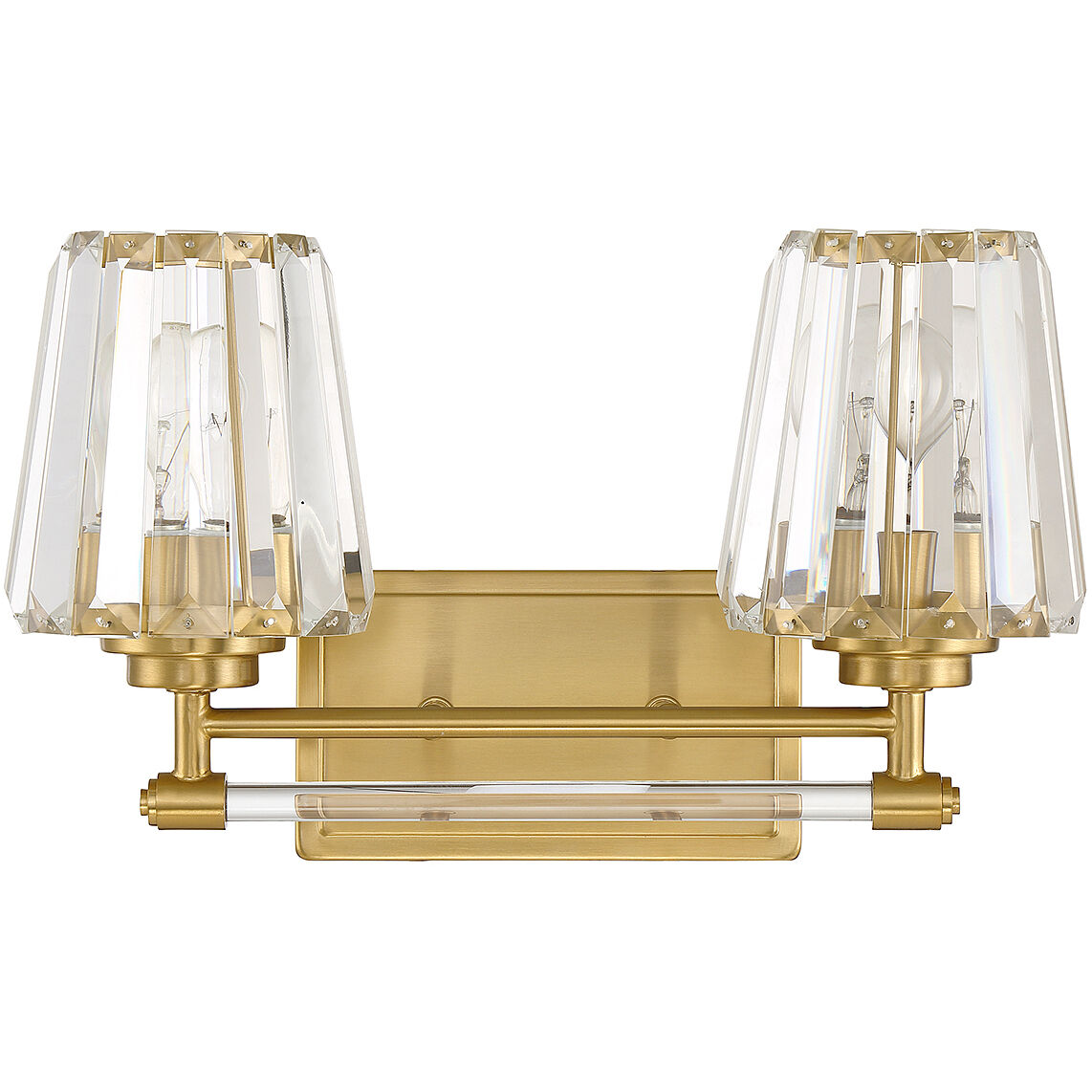 Garnet 2 Light 16 inch Warm Brass Bathroom Vanity Light Wall Light