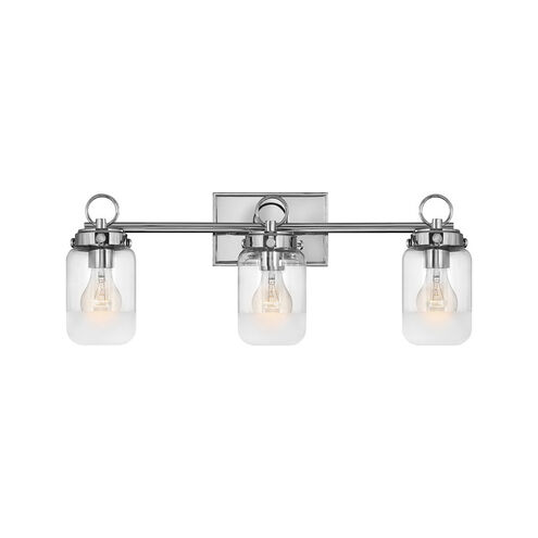 Penley 3 Light 24 inch Polished Nickel Vanity Light Wall Light