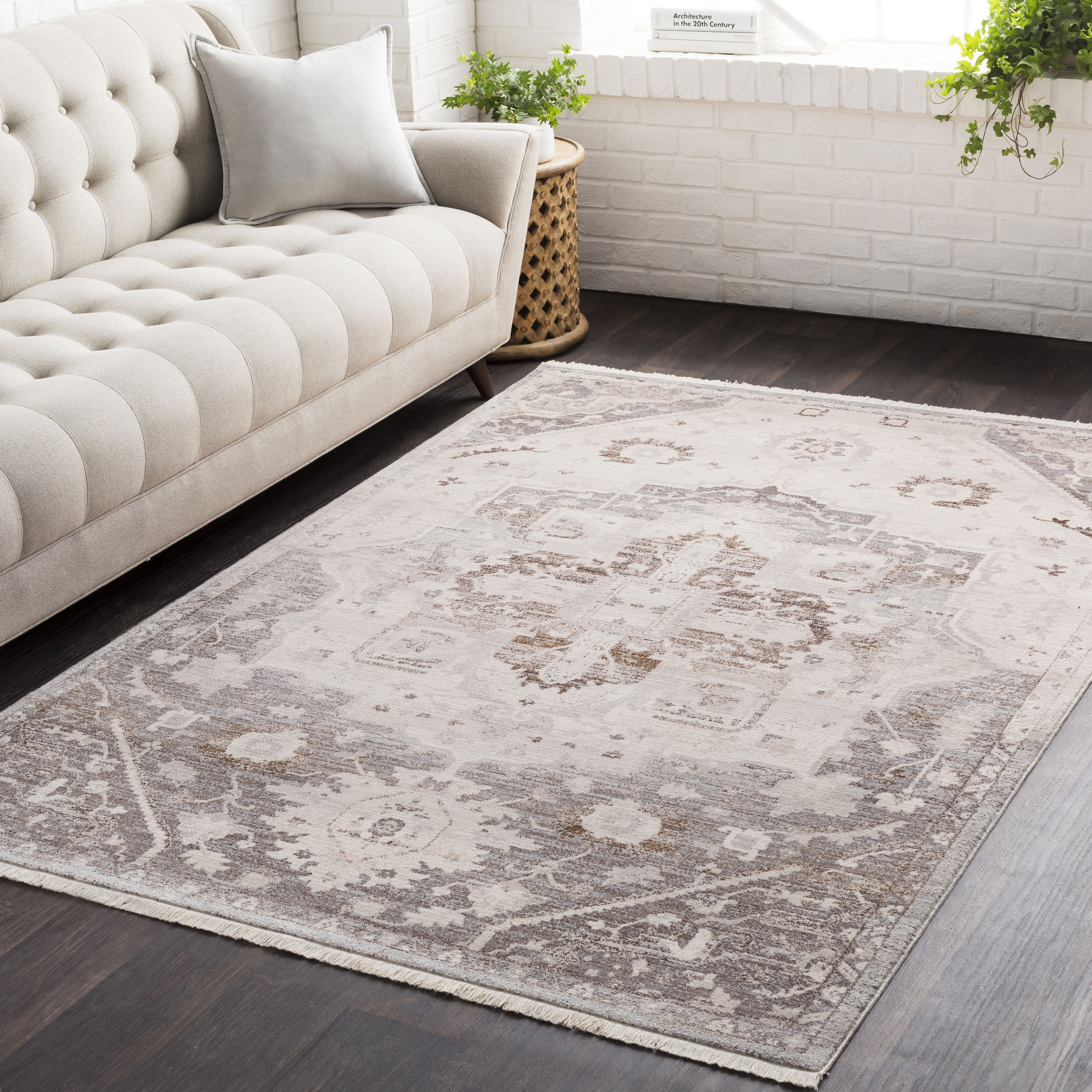 Ephesians 35 X 24 inch Light Slate Rug in 2 x 3, Rectangle